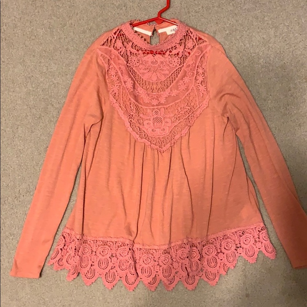 High necked pink top- Size S